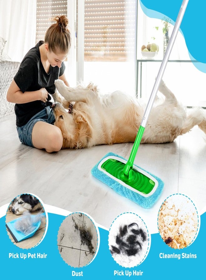 Vowanop Reusable Mop Pads Compatible with Swiffer Sweeper Mop, Microfiber Mop Pads for Wet & Dry Use, Swiffer Reusable Mop Pad Refill for Floor Cleaning, 6 Pack Blue - Image 5